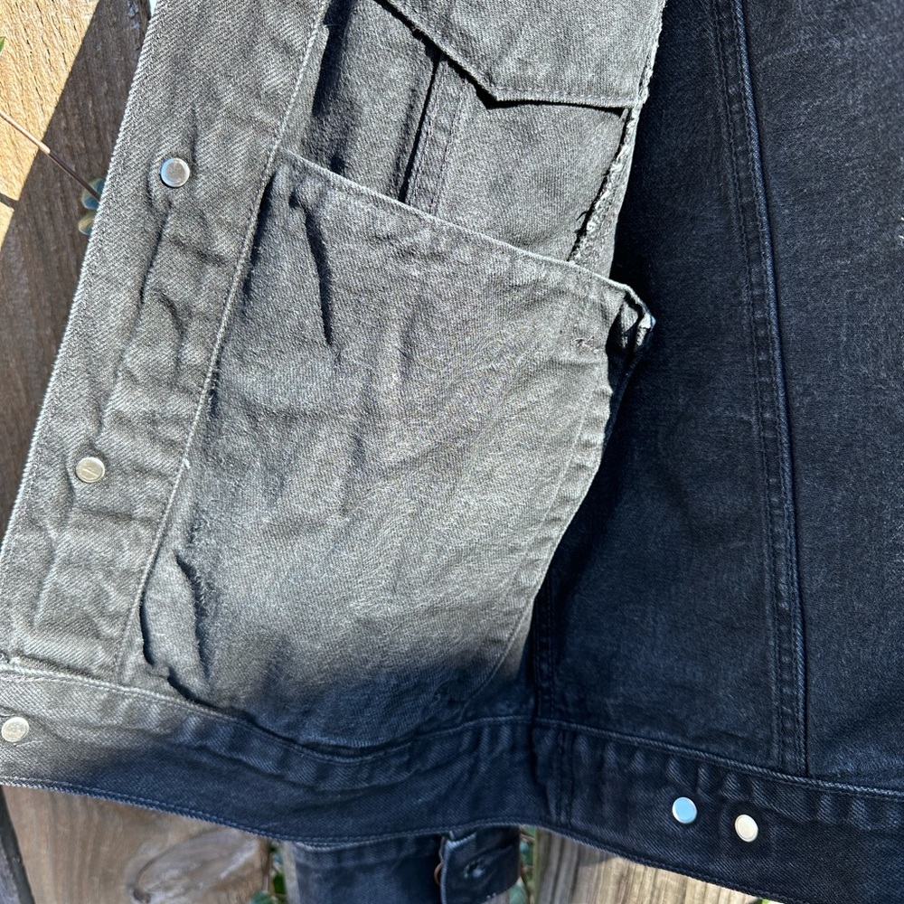 Tellason denim jacket men’s, black color,  size L, selvedge denim - Picture 5 of 10